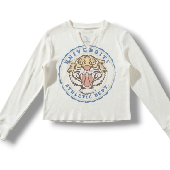 Zoe + Liv Tops - Zoe + Liv women's Long Sleeve Waffle UNIVERSITY ATHLETIC DEPARTMENT shirt - xs